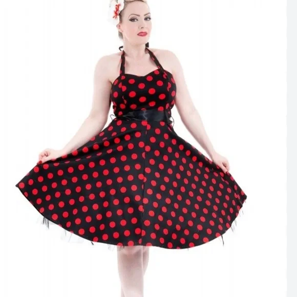 H & R | Dresses | Hearts Roses Black Red Polka Dot Halter Top Twirl Dress | Poshmark H & R | Dresses | Hearts Roses Black Red Polka Dot Halter Top Twirl Dress | Poshmark